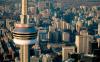 Aerial View of the CN Tower, Toronto, Canada